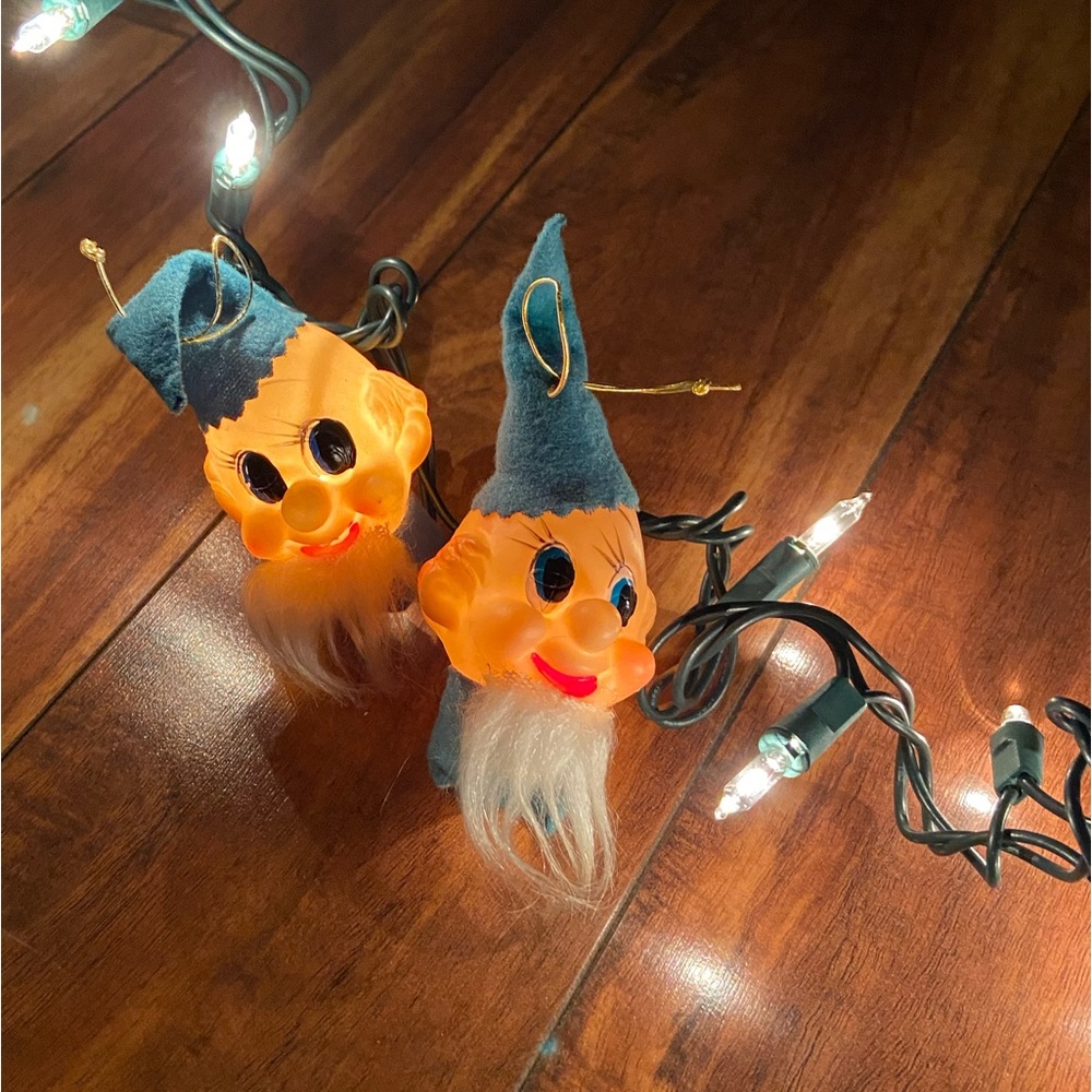 RARE antique/vintage elf light covers SET OF 10or single ornaments from the ‘50s - Picture 3 of 5